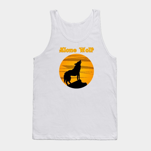 Alone wolf Tank Top by Kencur